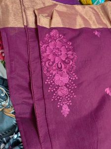 Elegant Maroon Saree