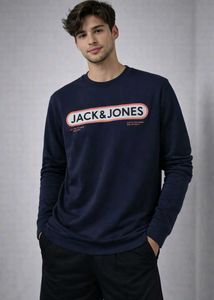 JACK&JONES Navy Logo Sweatshirt