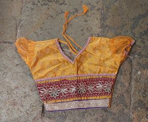 Gorgeous Yellow Embroidered  Choli