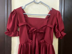 Maroon Midi Dress Bust 32-34