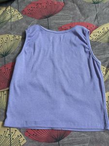 Lavender Button-Up Tank Top