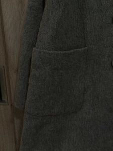 Warm Grey Overcoat Alpaca Feel