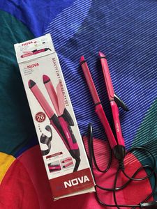 2 in 1 hair beauty set straight and curly