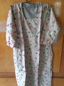 Grey Embroidery Kurta
