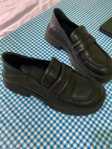 Chunky Black Loafers