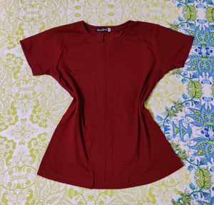 Maroon Slim Fit Tshirt (Unisex)