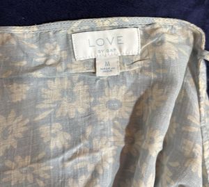 Floral Powder Blue Top