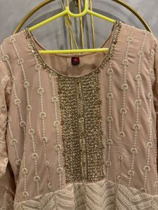 Elegant peach Anarkali Suit