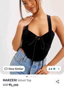 Velvet Corset Style Top