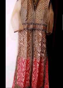 Party Wear Net Chumki Kurta