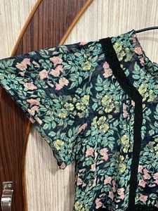 Green Floral Print Dress