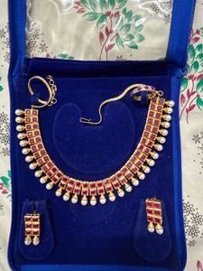 Chowki Jwellery Set With Ring