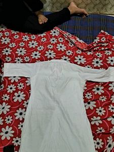 White Cotton Kurti - Casual Chic