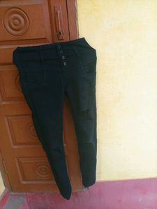 High Waist Black Jeans