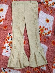 Ivory Top and Bell Bottom Pants Set