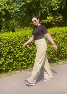 High Waist Baggy Trouser Cum Jeans