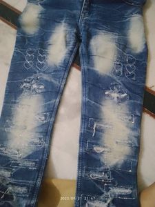 Girls Blue Jeans Size 34.. Age 7to 8 Years Girls