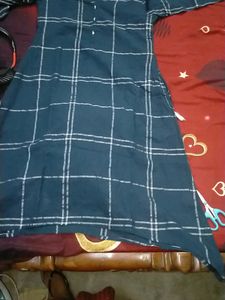 Cotton Kurta With 2side Pocket And High Low Patan