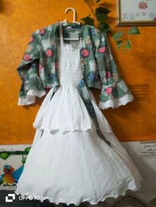 Girl's Dress with Floral Jacket