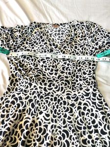 Black And White Korean Dress