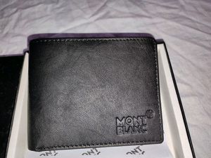 MONT BLANC LEATHER WALLET ( BLACK )