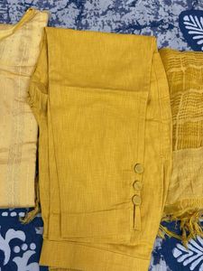 Vibrant Yellow Zari Suit