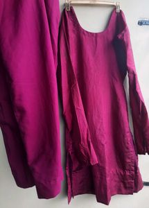 Wine Kurta Set Women