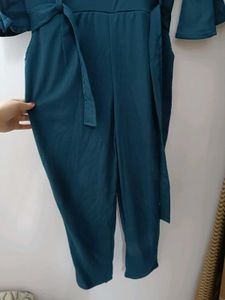 Teal Green Stylish Jumpsuit