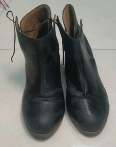 Black Leather Ankle Boots