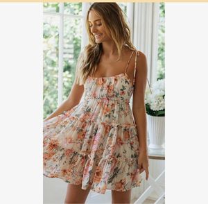 Aesthetic floral mini dress- Boho Themed