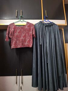 skirt top combo set