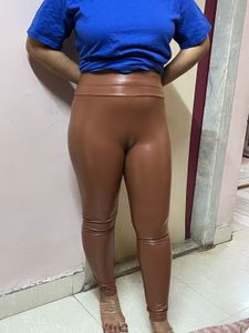 Brown Faux Leather Leggings pant
