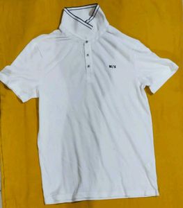 M/X White Short Sleeve Polo