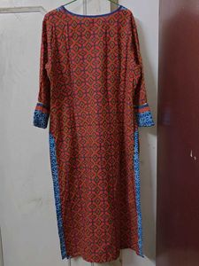✨Rust Elegance Cotton Kurta – Timeless Style✨
