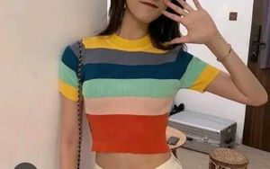 Multicolour Crop Top