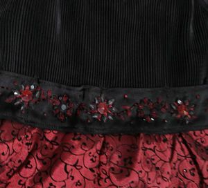 Beautiful Black and Red Party Frock