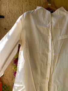 White Chinese Neck Shirt