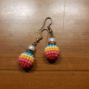 Pinteresty Rainbow Bead Earrings