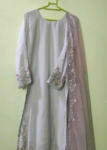 Grey Pakistani Suit.