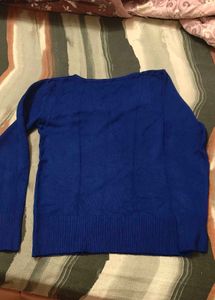 Blue Embellished Sweater