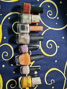 8 Used Nail Polish Combo- Rarely Used.