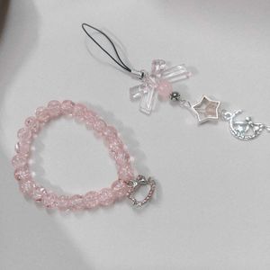 Pink Charm Bracelet &amp; Phone Strap