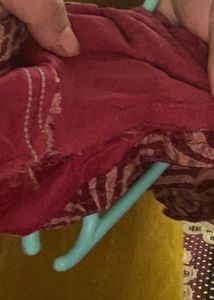 French Crepe Printed Saree With Stitched Blouse