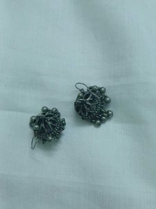 Oxidized Jhumka Earrings