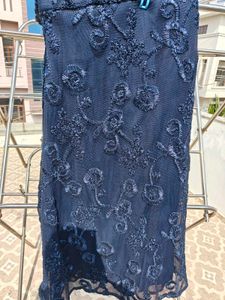 Navy Blue Partywear Gown