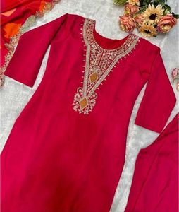 Pink Embroidered Kurta set