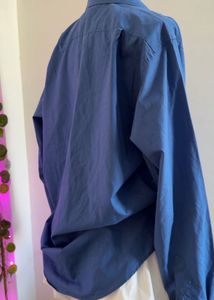 Blue Oversized Button-Down