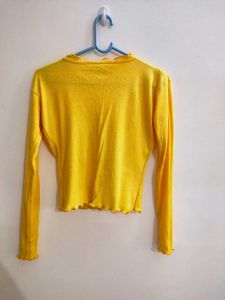 Yellow Ribbed Top