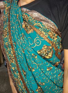 Green Heavy Saree