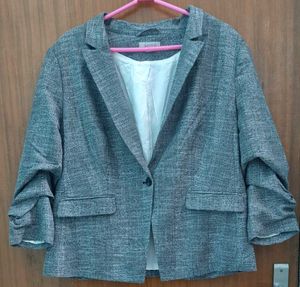 H&amp;M Ruched Sleeve Blazer